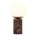 Nordlux - Stona lampa LILLY 1xE14/25W/230V mermer/braon