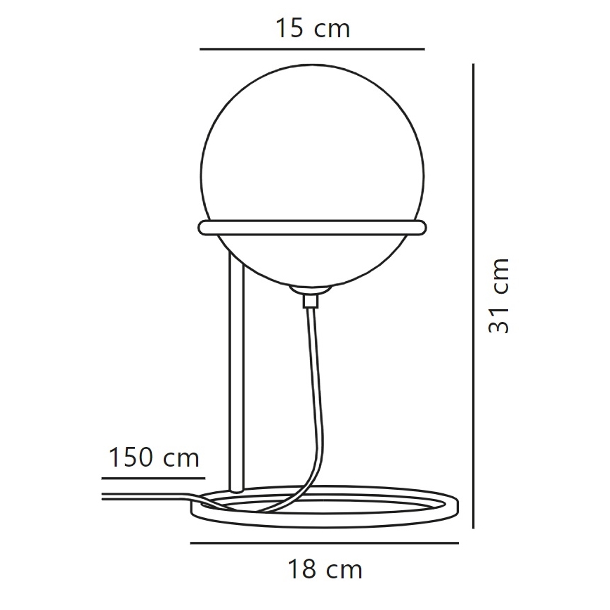 Nordlux - Stona lampa WILSON 1xG9/5W/230V crna
