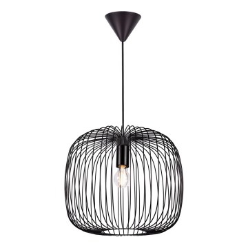 Nordlux - Viseći luster BERONI na sajli, 1xE27/60W/230V, crne boje, prečnik 40 cm