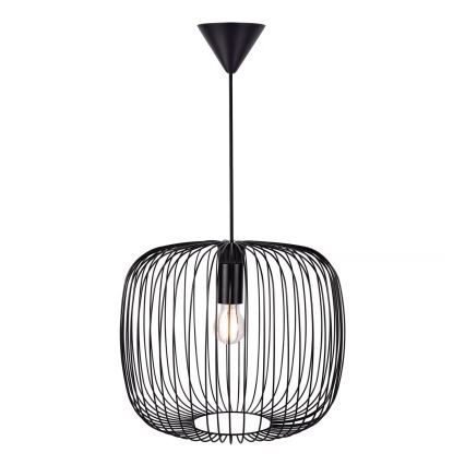 Nordlux - Viseći luster BERONI na sajli, 1xE27/60W/230V, crne boje, prečnik 40 cm