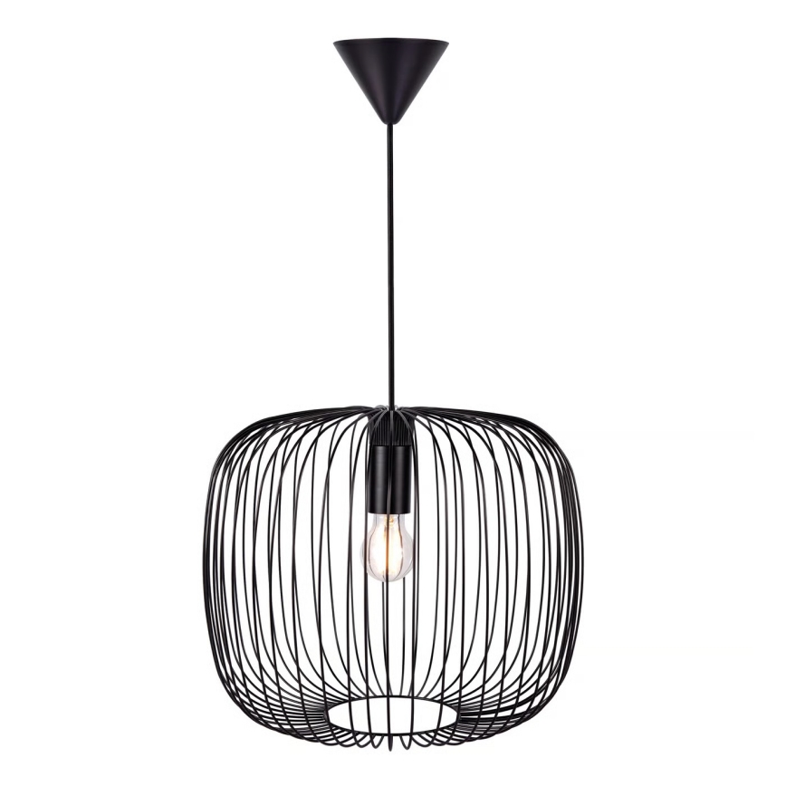Nordlux - Viseći luster BERONI na sajli, 1xE27/60W/230V, crne boje, prečnik 40 cm