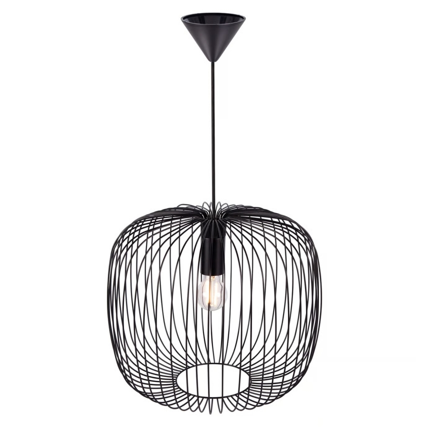 Nordlux - Viseći luster BERONI na sajli, 1xE27/60W/230V, crne boje, prečnik 40 cm