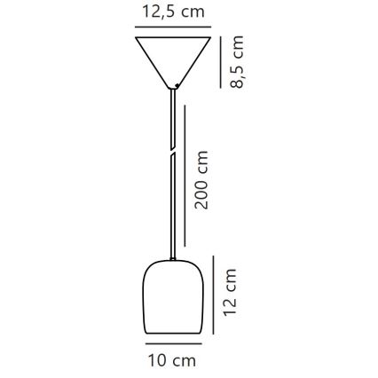 Nordlux - Luster na sajli NOTTI 1xE27/25W/230V prečnik 10 cm narandžasta