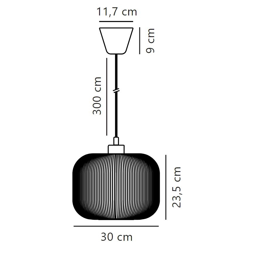 Nordlux - Viseći luster na sajli MILFORD 1xE27/40W/230V, prečnik 30 cm