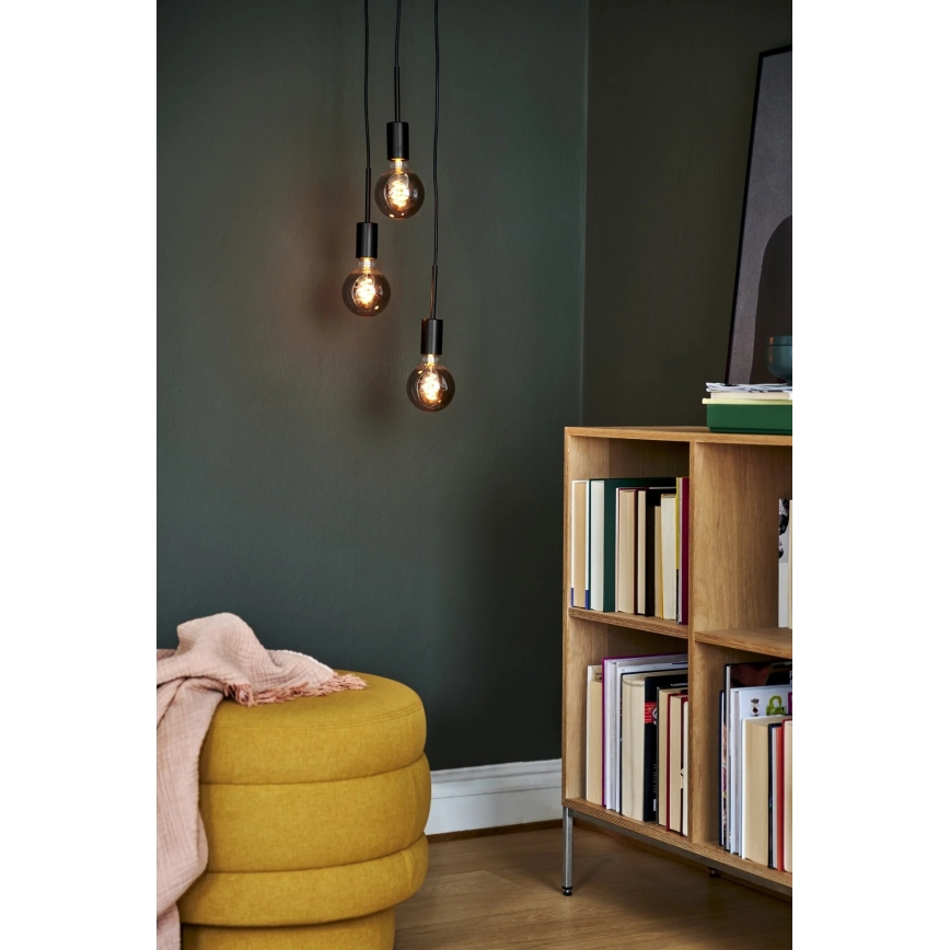 Nordlux - Viseći luster na sajli PACO 3xE27/25W/230V crna