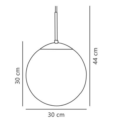 Nordlux - Visilica CAFE na sajli 1xE27/25W/230V Ø 30 cm
