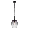 Nordlux - Visilica na sajli UMA 1xE27/40W/230V prečnik 18 cm crna/dimljena