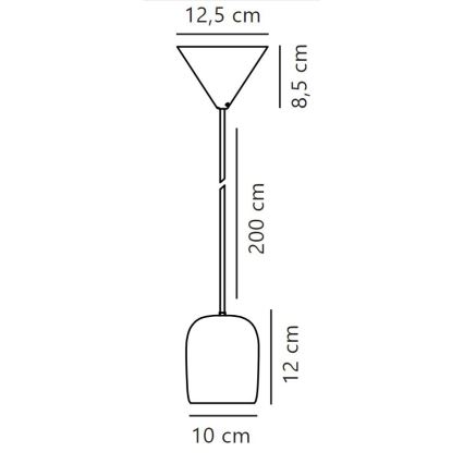 Nordlux - Visilica NOTTI 1xE27/25W/230V siva