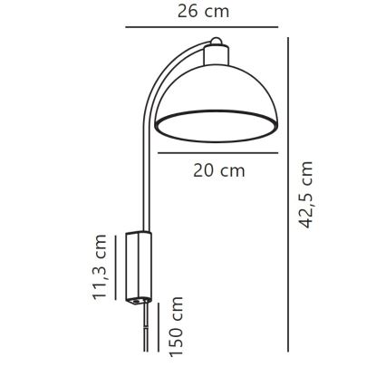 Nordlux - Zidna lampa ELLEN 1xE14/40W/230V sjajni hrom
