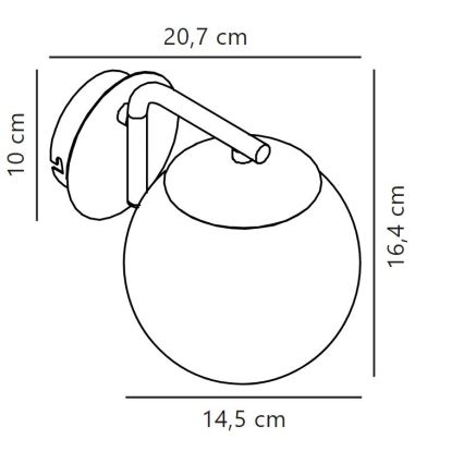 Nordlux - Zidna lampa GRANT 1xE14/40W/230V zlatna
