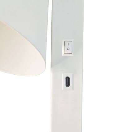 Nordlux - Zidna lampa sa USB WILMER 1xE14/40W/230V bela