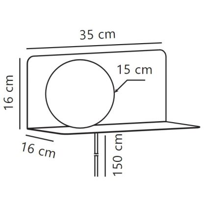 Nordlux - Zidna svetiljka sa policom LILIBETH 1xE14/25W/230V bela
