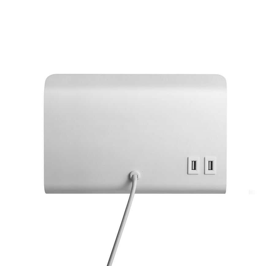 Nordlux - Zidno spot svetlo sa policom i USB ROOMI 1xGU10/8W/230V belo