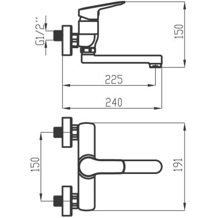 Novaservis - Baterija za sudoperu/umivaonik METALIA sjajni hrom
