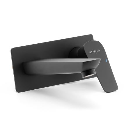 Novaservis - Slavina za umivaonik za podometnu ugradnju METALIA ECO mat crna