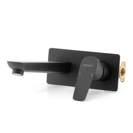 Novaservis - Slavina za umivaonik za podometnu ugradnju METALIA ECO mat crna