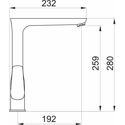 Novaservis - Slavina za sudoperu METALIA mat crna