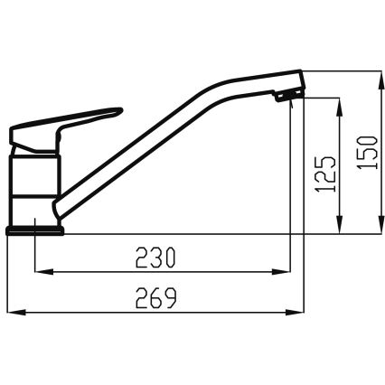 Novaservis - Slavina za sudoperu METALIA, polirani hrom