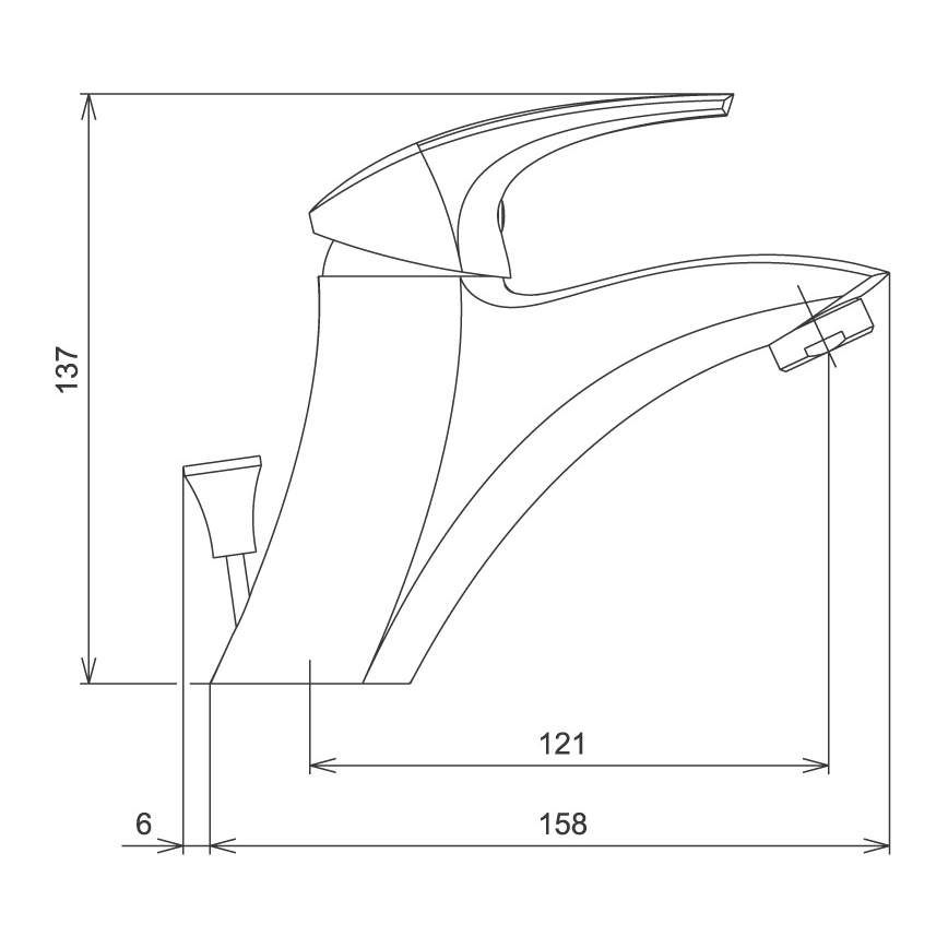 Novaservis - Slavina za umivaonik METALIA bela