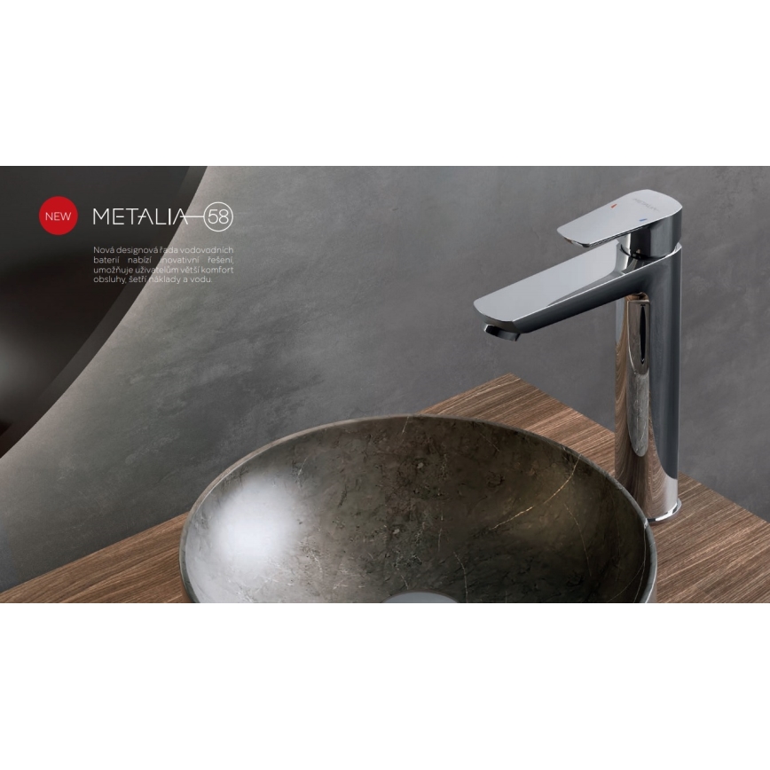 Novaservis - Slavina za umivaonik METALIA ECO 25,7 cm, sjajni hrom