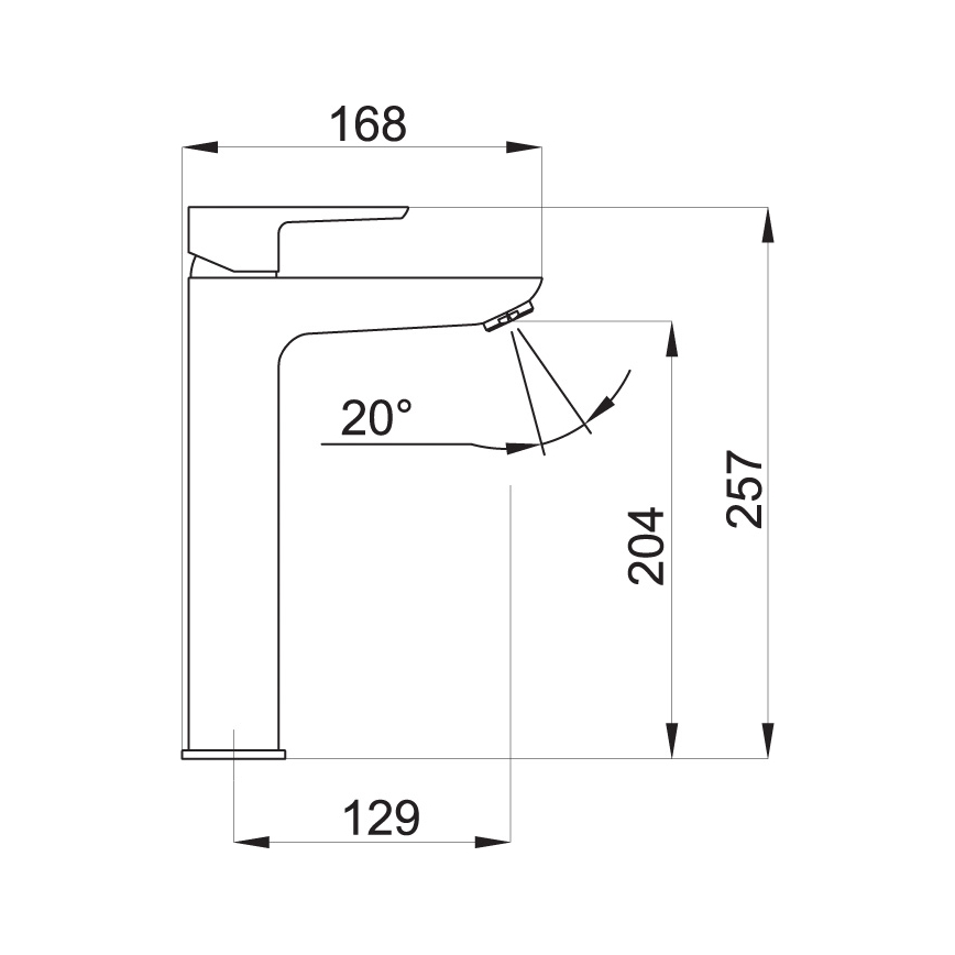 Novaservis - Slavina za umivaonik METALIA ECO 25,7 cm, sjajni hrom