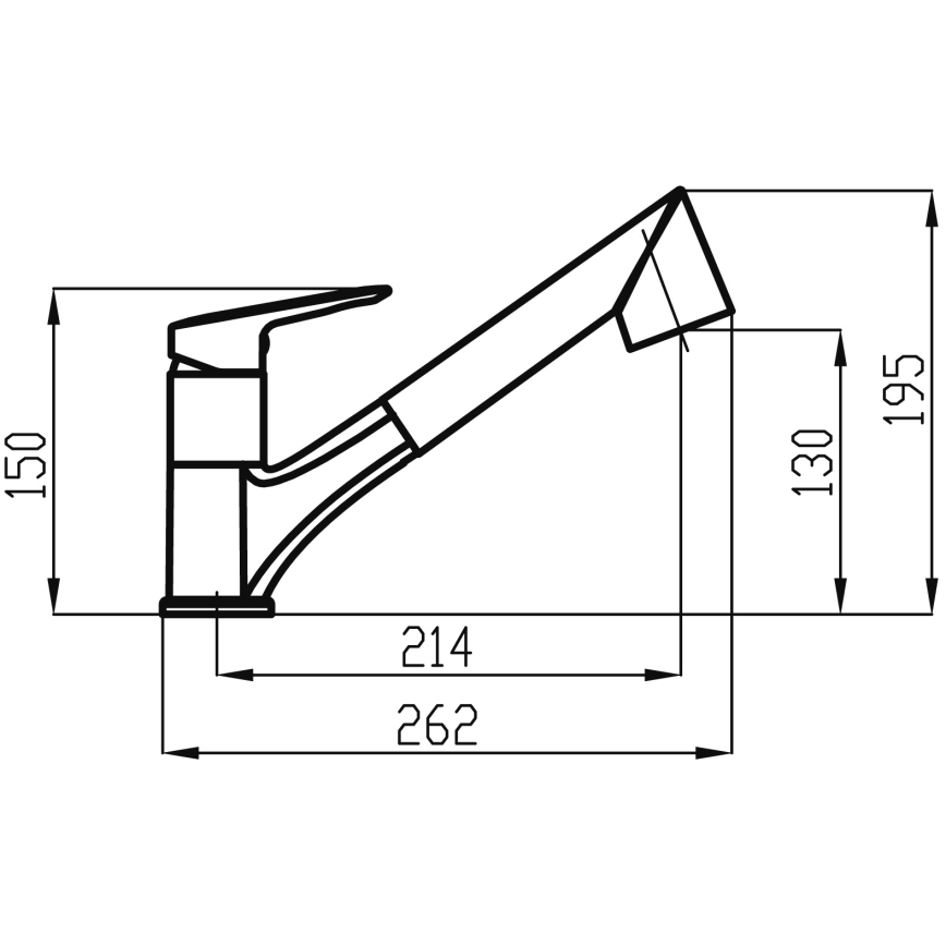 Novaservis - Sudoperna baterija sa izvlačivom prskalicom METALIA sjajni hrom