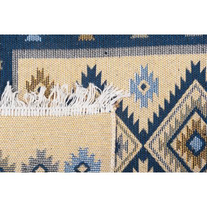 Obostrani orijentalni tepih KILIM 80x150 cm plava/bež