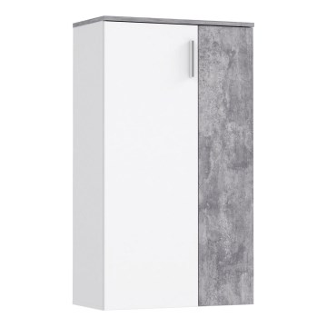 Obućarnik ETON bela/siva beton