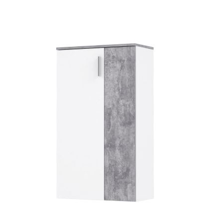 Obućarnik ETON bela/siva beton