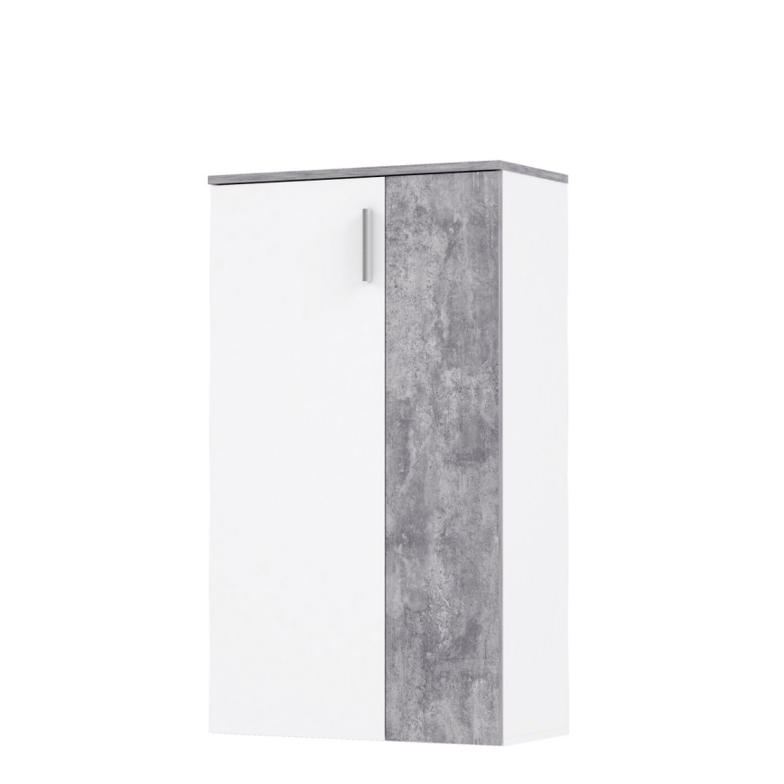 Obućarnik ETON bela/siva beton