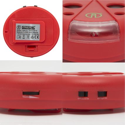 Odganjač glodara sa LED osvetljenjem, 2xAAA, u obliku bubamare