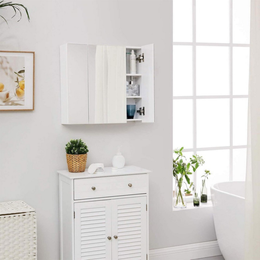 Ogledalni ormarić za kupatilo SKY, beo