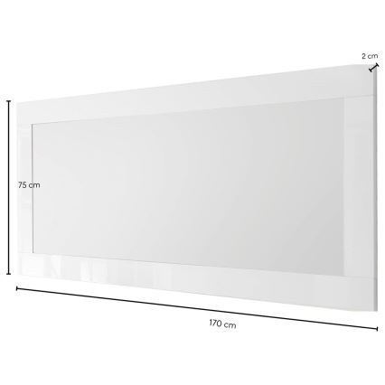 Ogledalo FINERA 75x170 cm belo