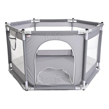 Ogradica za igru 120 cm siva