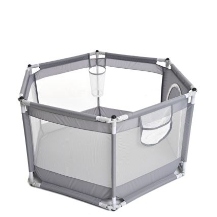 Ogradica za igru 120 cm siva