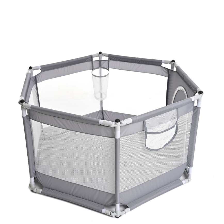 Ogradica za igru 120 cm siva