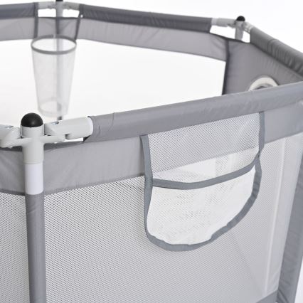 Ogradica za igru 120 cm siva