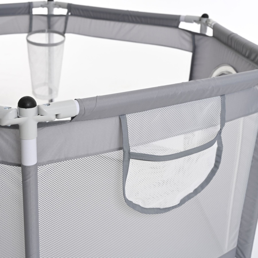 Ogradica za igru 120 cm siva