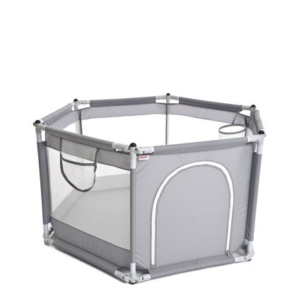 Ogradica za igru 120 cm siva