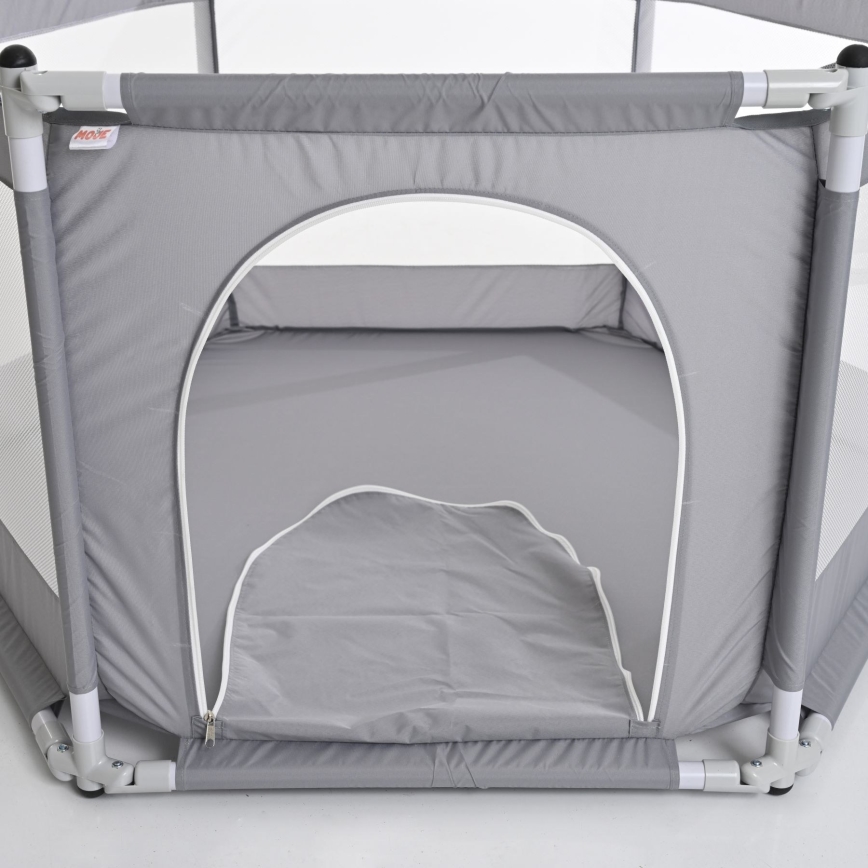 Ogradica za igru 120 cm siva