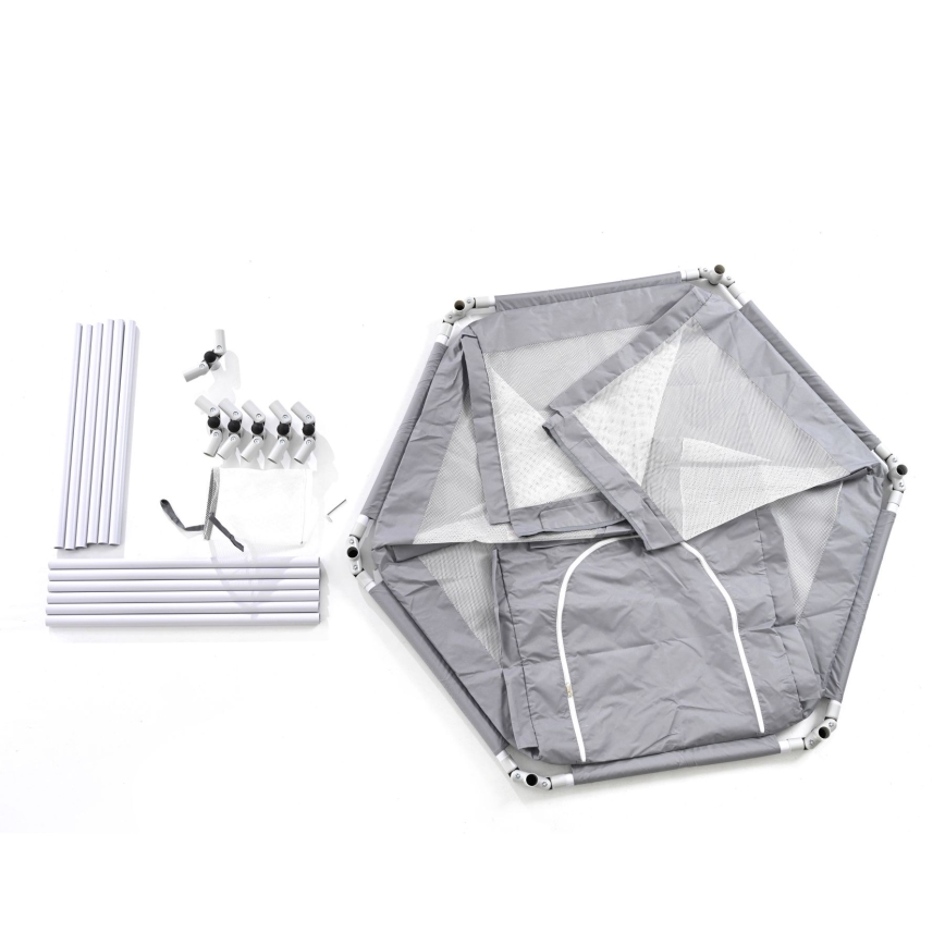 Ogradica za igru 120 cm siva