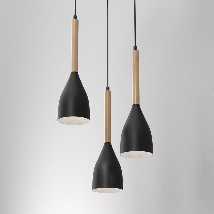 Luster na sajli MUZA 3xE27/60W/230V buk