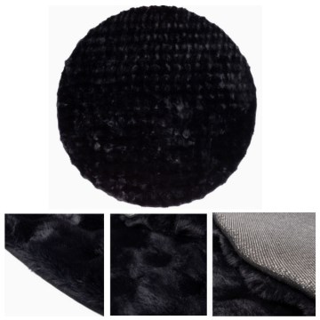 Okrugli tepih RABBIT BUBBLE 160 cm, crne boje