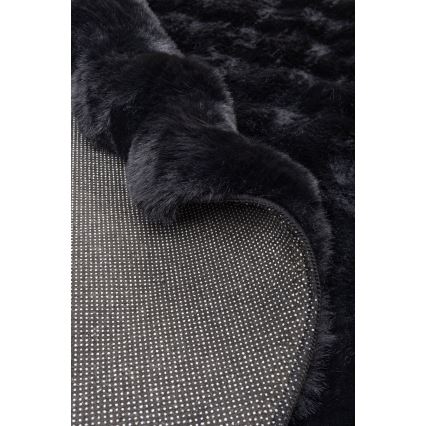 Okrugli tepih RABBIT BUBBLE 160 cm, crne boje