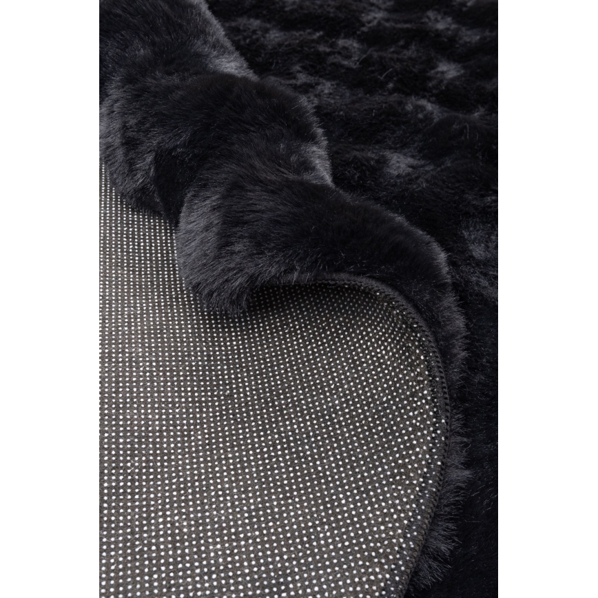 Okrugli tepih RABBIT BUBBLE 160 cm, crne boje
