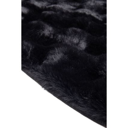 Okrugli tepih RABBIT BUBBLE 160 cm, crne boje