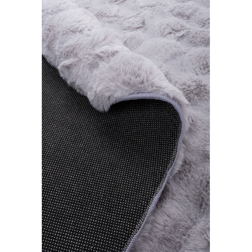 Okrugli tepih RABBIT BUBBLE 160 cm siva