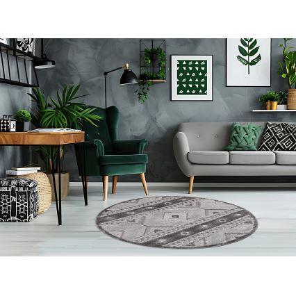 Okrugli vanjski tepih CHIARA 120 cm siva