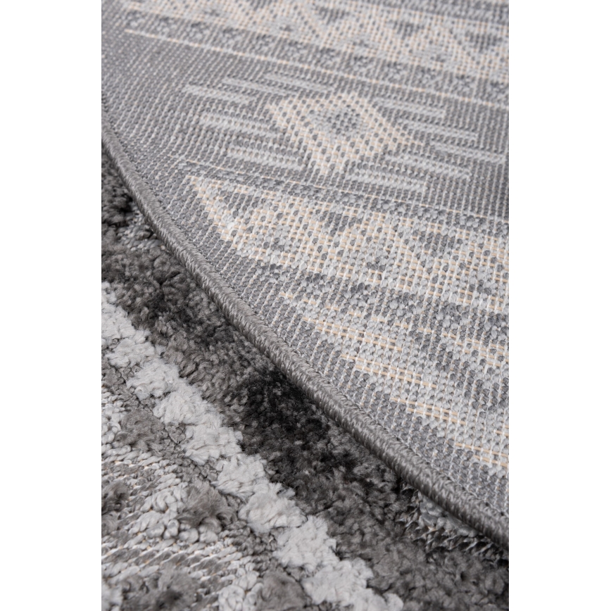 Okrugli vanjski tepih CHIARA 120 cm siva