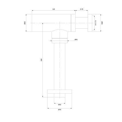 OMNIRES A186CPB - Sifon za umivaonik TRAP četkani bakar